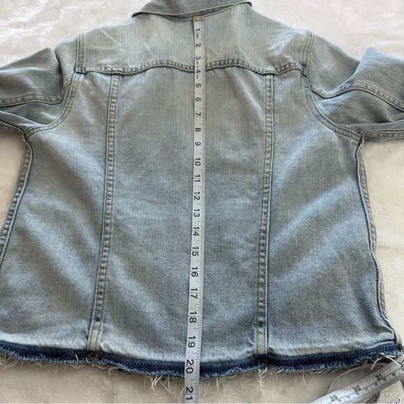 Gap distressed cotton denim jacket size M - Picture 8 of 9